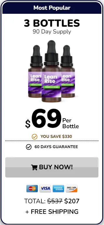 LeanRise 3 Bottle Price