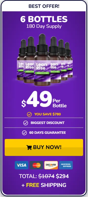 LeanRise 6 Bottle Price